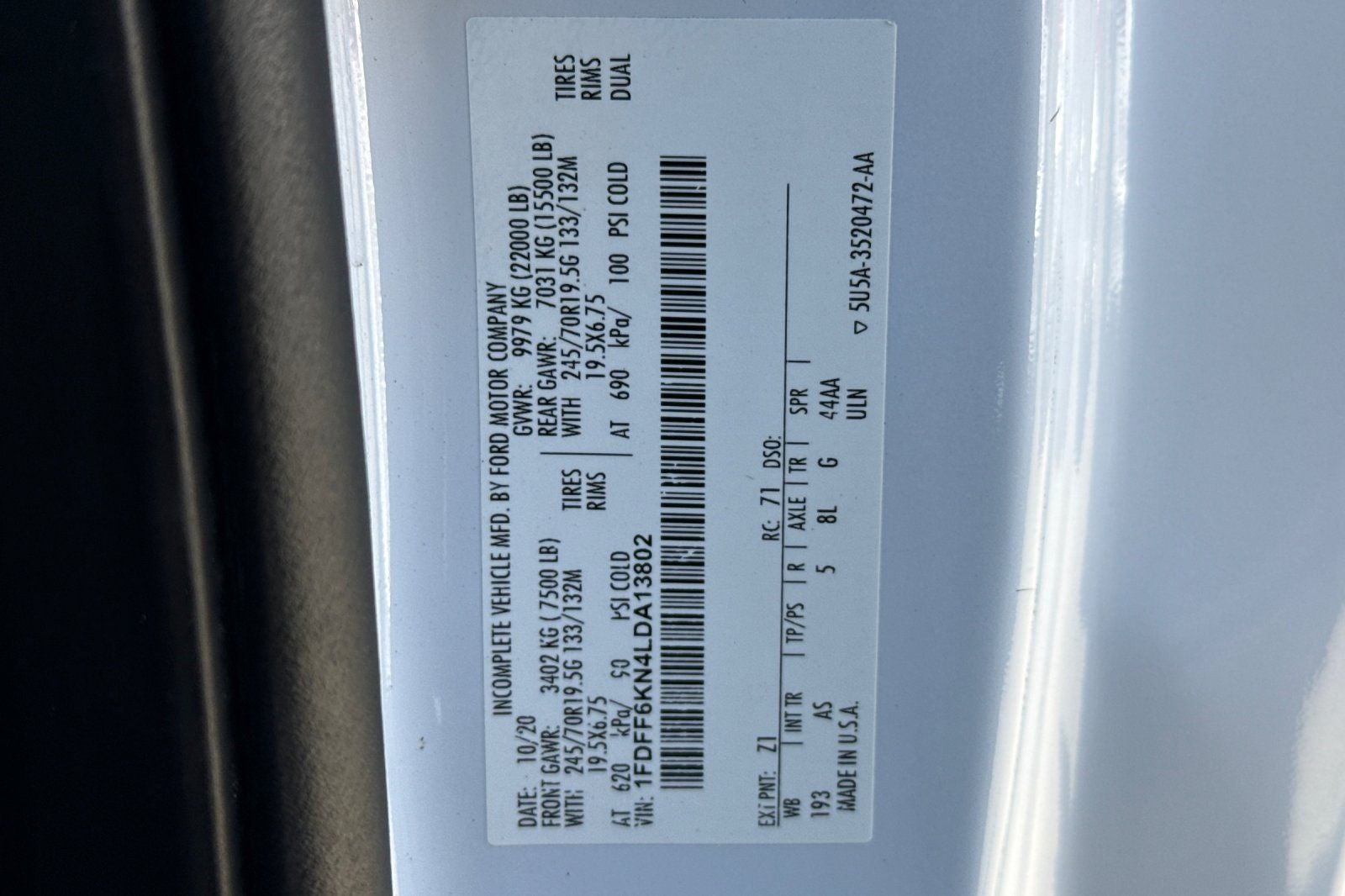 2020 Ford F-600SD XL